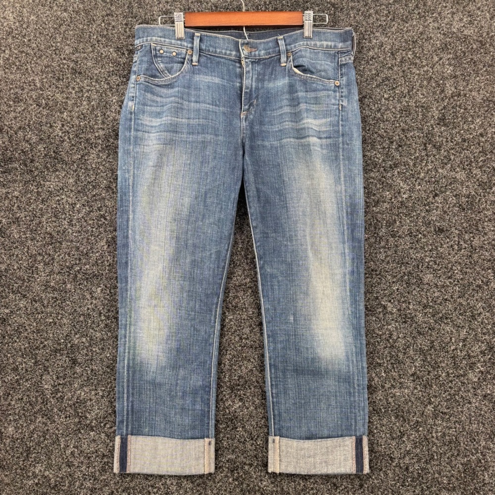 Citizens of Humanity Dani Cropped Straight Leg Jeans Blue Medium Wash 1386-901
